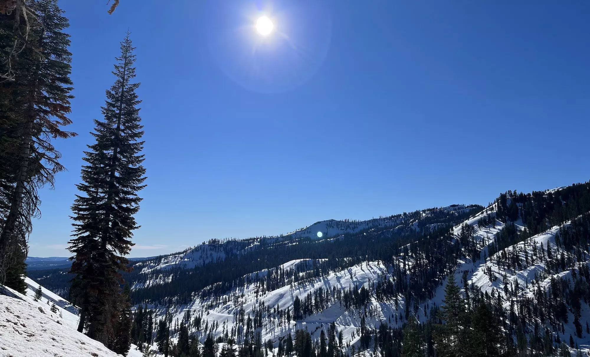 A snowy Lassen Volcanic National Park